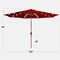 Best Choice Products 10ft Solar LED Lighted Outdoor Woodgrain Pattern Steel Market Patio Umbrella